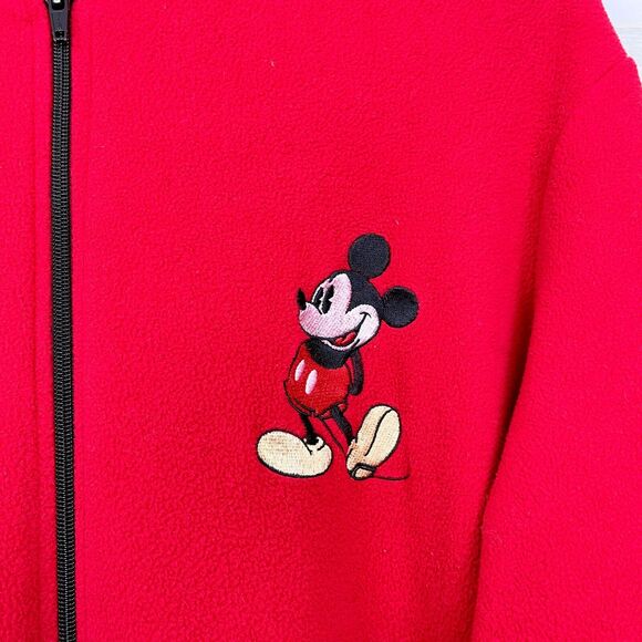 Disney Mickey Ears Hooded Fleece Footie Union Suit Pajamas Red Womens Large 12 - Picture 3 of 8